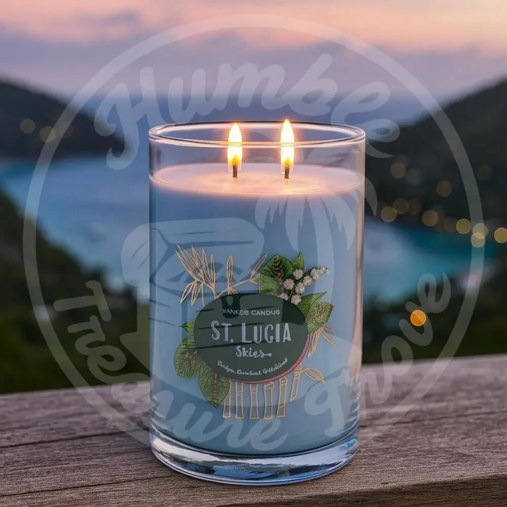 Yankee Candle St. Lucia Skies 20 oz Large‎ Jar – Carefree Caribbean Ocean Breeze